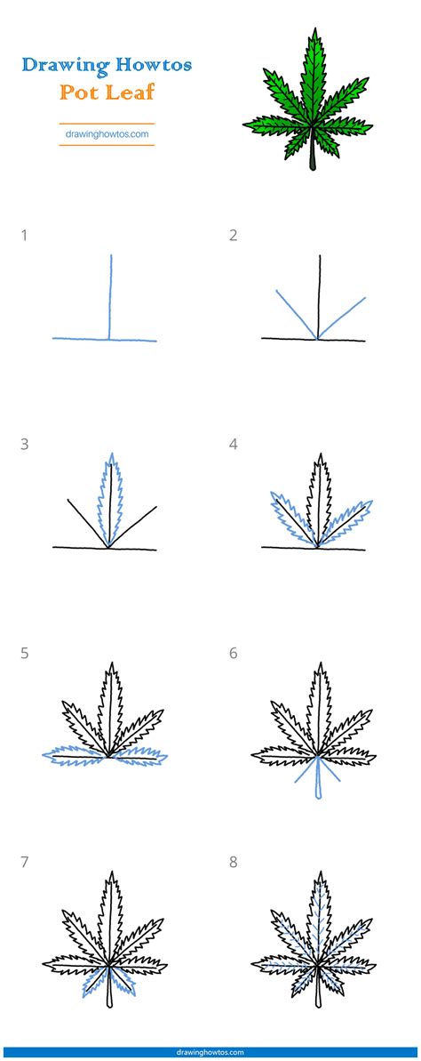 Marijuana Leaf Drawing Step By Step at GetDrawings Free