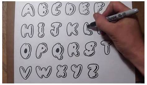 How To Write Words In Bubble Letters How To Draw Bubble Letters Step