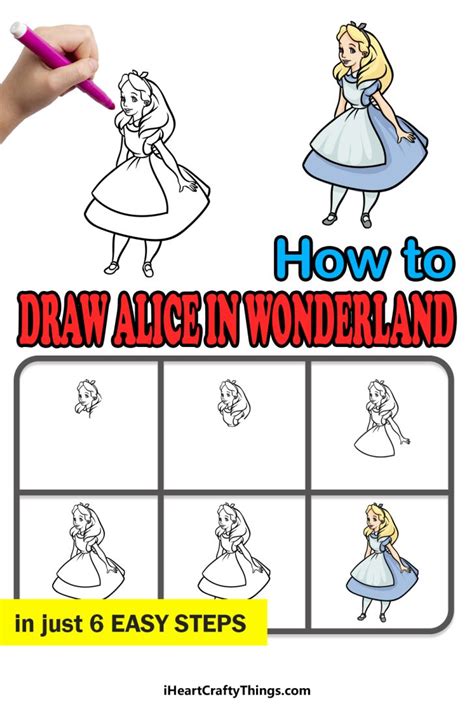 How to Draw Cute Alice from Alice in Wonderland (Cartoon