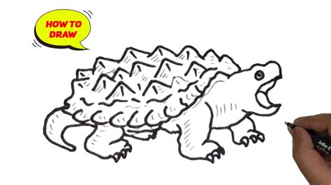 Snapping Turtle Drawing Free download on ClipArtMag