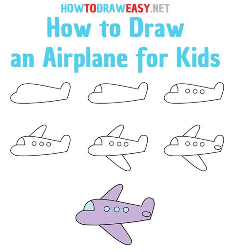 Step By Step Airplane Drawing at Free