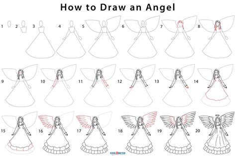 Step by Step How to Draw a Baby Angel with Wings