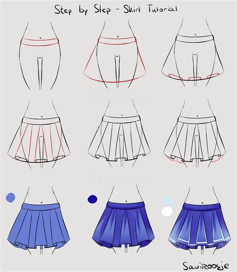 Step by Step School girl Skirt by Saviroosje How to