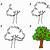 how to draw an apple tree step by step easy