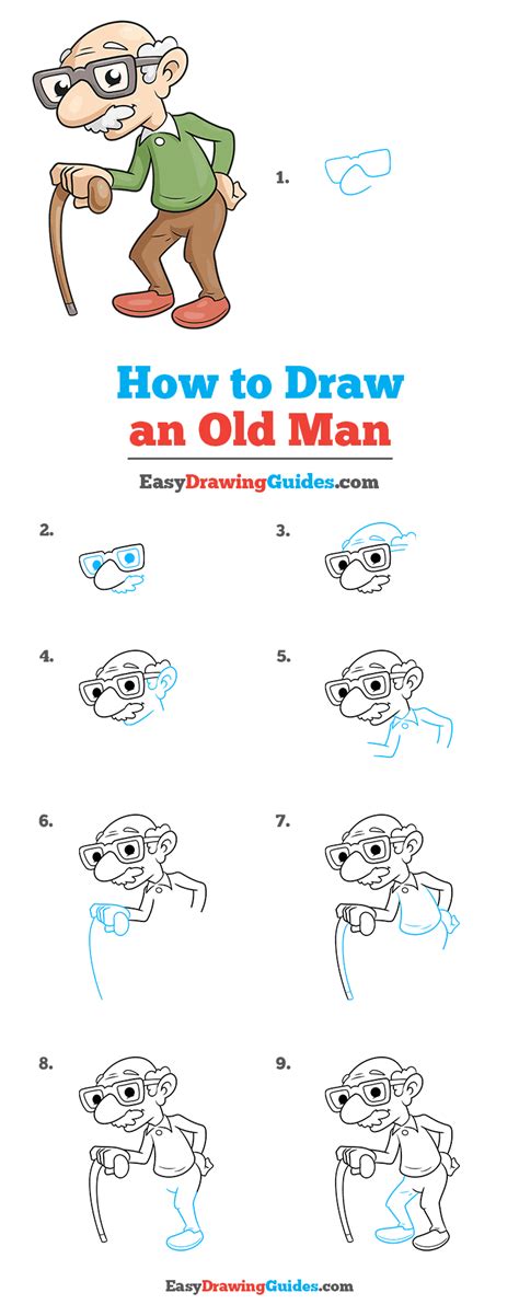 Learn How to Draw an Old Man (Other People) Step by Step