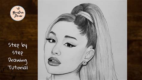 how to draw ariana grande step by step YouTube