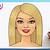 how to draw barbie face step by step