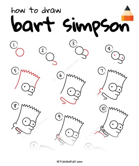 How To Draw Bart Simpson Step by Step Easy Drawing