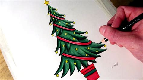 Christmas Tree Drawing For Coloring at GetDrawings Free