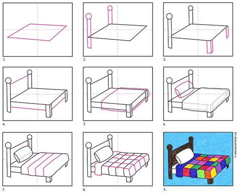 How to draw a bed Easy drawings YouTube