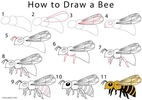 How to Draw a Simple Bee for Kids