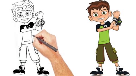 Learn How to Draw Ben 10 (Ben 10) Step by Step Drawing