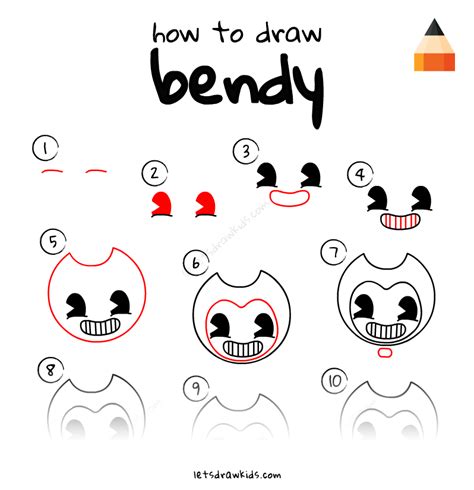 How To Draw Demon Bendy Step By Step