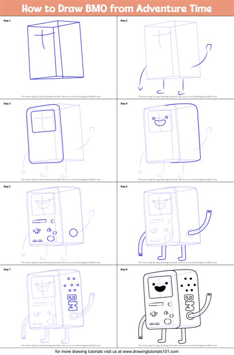 How to draw BMO from Adventure Time SketchOk stepby