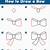 how to draw bows step by step