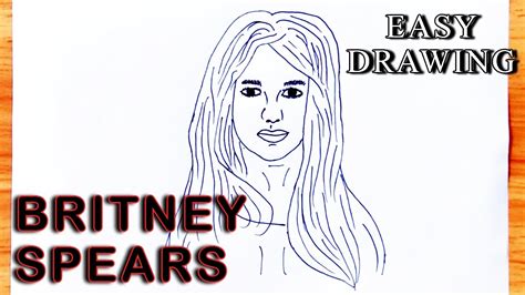 How To Draw Britney Spears, Step by Step, Drawing Guide