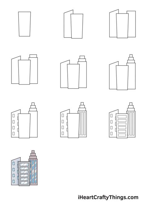 Step by Step How to Draw Flatiron Building