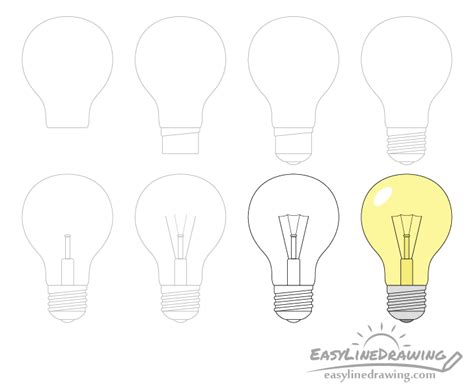 How to Draw a Light Bulb in 6 Steps Learn To Draw