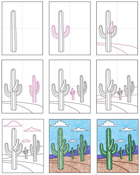 How to Draw Cactus · Art Projects for Kids Art lessons
