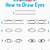 how to draw cartoon eyes step by step easy