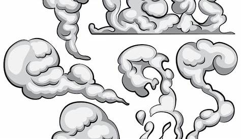 Cartoon smoke set Stock Vector | Adobe Stock