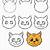 how to draw cat face step by step