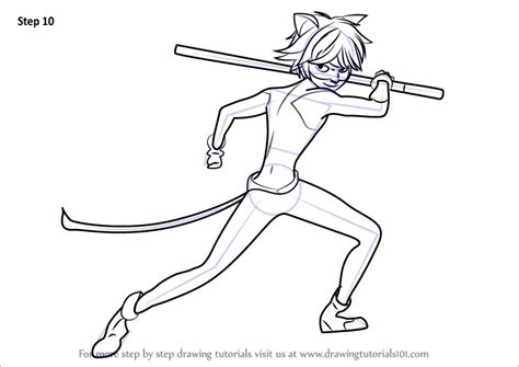 Learn How to Draw Cat Noir from Miraculous Ladybug