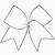 how to draw cheer bows