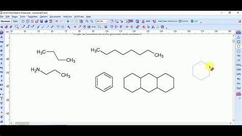 Chemsketch tutorial (how to draw chemical structures, Lecture 1) YouTube