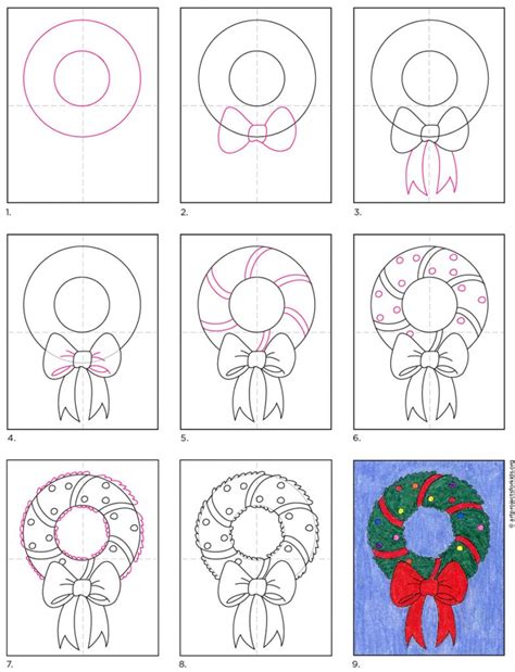 Learn to Draw a Wreath in Five Ways Learn To Draw