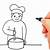 how to draw cooking