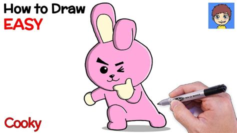 HOW TO DRAW BT21 Cooky Easy & Cute BTS Character Cooky