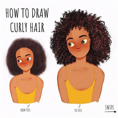 How to Draw Curly Hair Really Easy Drawing Tutorial