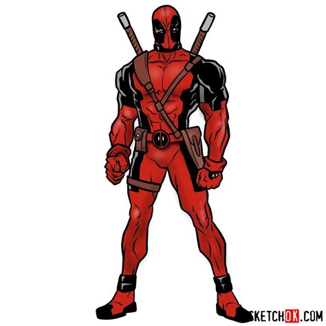 How to Draw Deadpool (chibi) full body, step by step YouTube