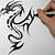 how to draw dragon tattoo