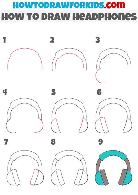 How to draw headphones step by step 3 drawingtechniques 