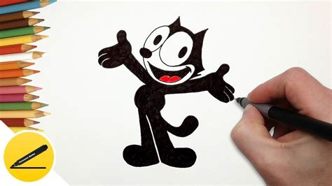 How To Draw Felix The Cat, Step by Step, Drawing Guide, by