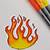 how to draw fire with pen