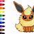 how to draw flareon step by step easy