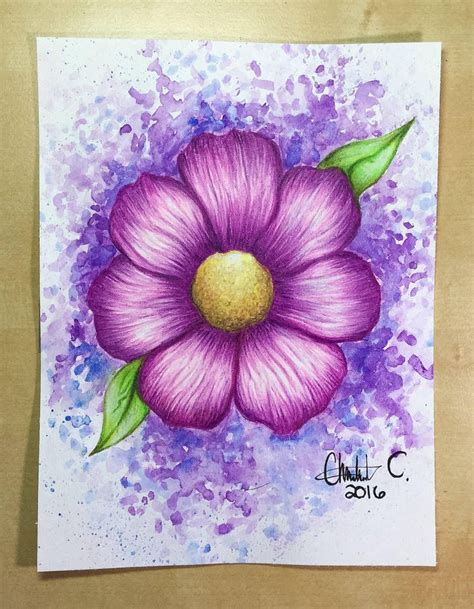 Painting Flowers With Colored Pencils Flower drawing