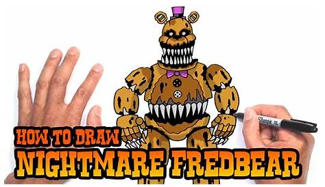 How to draw Nightmare Freddy - Sketchok easy drawing guides