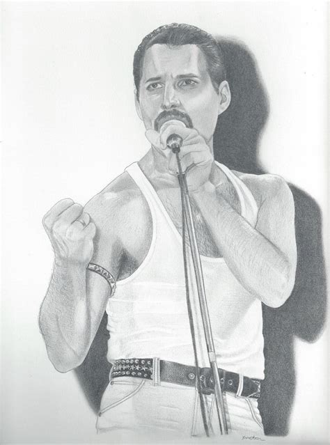 Freddie Mercury Drawing Live Aid