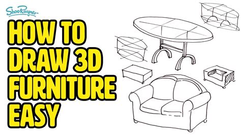 Learn How to Draw Sofa (Furniture) Step by Step Drawing