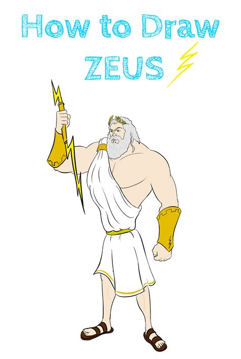 How to Draw Poseidon, Step by Step, Greek Mythology