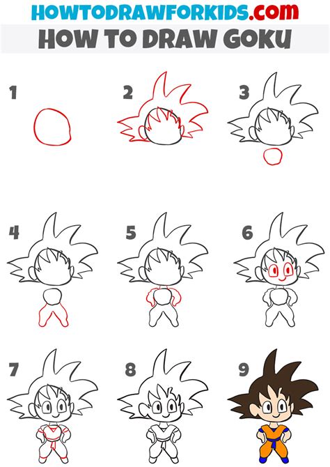 Goku Sketch Step By Step at Explore