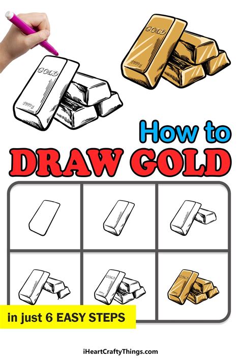 How to Draw Gold in a Few Easy Steps Drawing Tutorial for