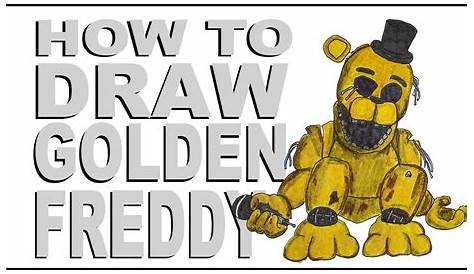 How to draw Golden Freddy from Five Nights at Freddy's FNAF drawing