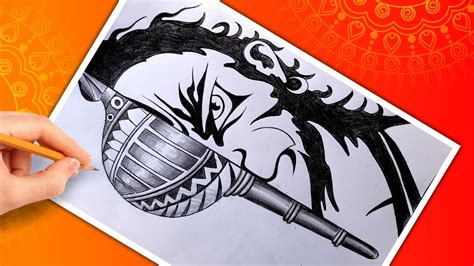 How to draw easy Flying hanuman pencil drawing step by