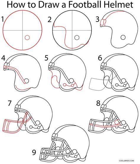 How to Draw a Football Helmet Step by Step Easy Drawing