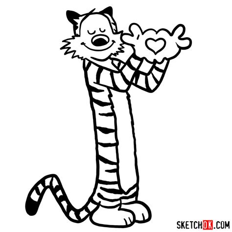 How to Draw Calvin and Hobbes Hugging from Calvin and
